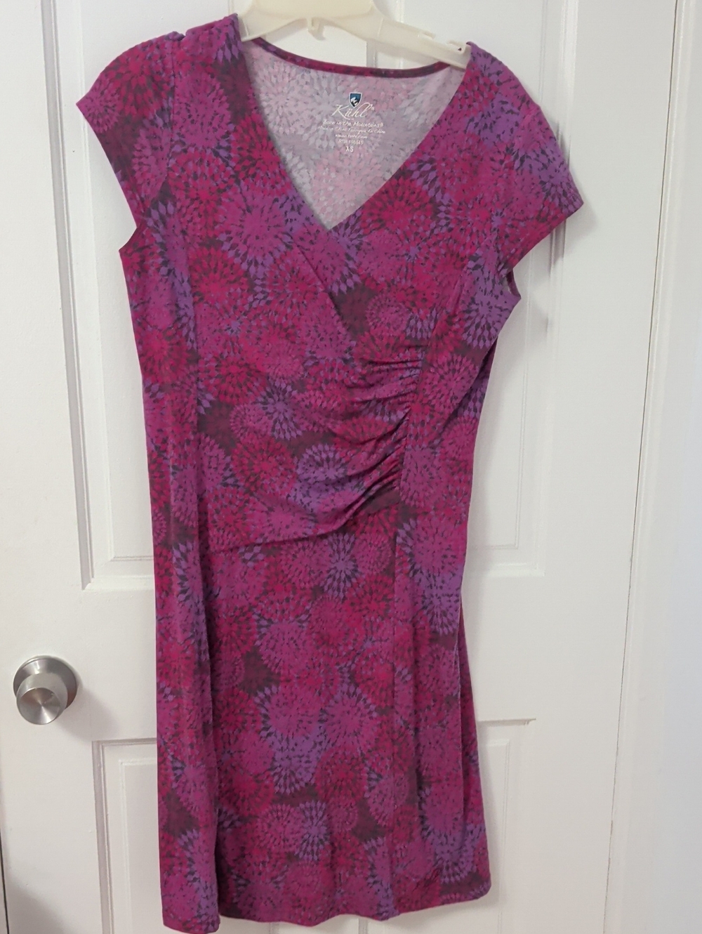 Kuhl Women's Magenta and Purple Floral Midi Dress